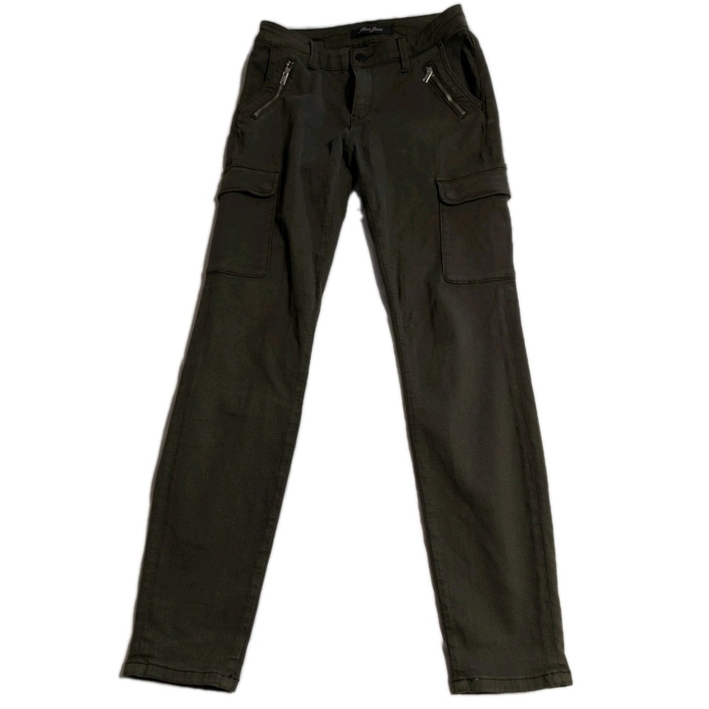 Mavi Juliette Cargo Pants Women's‎ 27 Olive Green Zipper Pocket Stretch